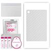 apgo Protective Skin Sticker for the Back Compatible with Samsung Galaxy Tab A8 10.5, Wrap Film, Foil, Vinyl - Pattern Transparent Carbon