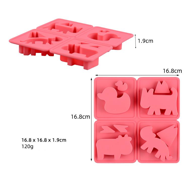 

New Abstract Animals Silicone Mold for Cake Candle Soap Chocolate Epoxy Resin Gypsum DIY Desktop Decoration M471
