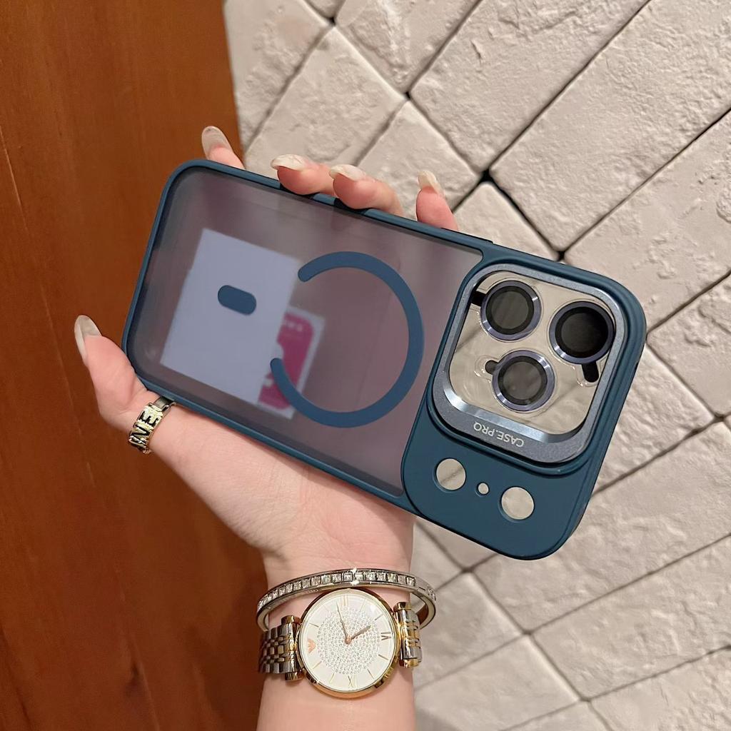 Applicable to iPhone18PROMAX magnetic mobile phone case Apple 17 lens holder skin matte protective case