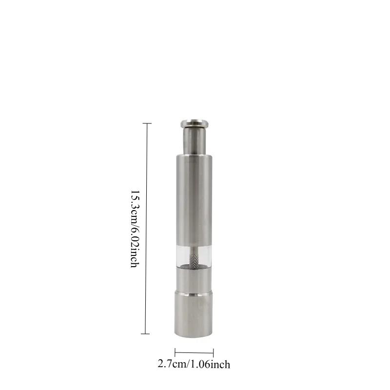 Billig Manuell Rostfritt Stål Tumtryck Krydda Sås Mortel Effektiv Lämplig För Olika Kryddor Såsom Peppar Och Salt