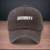 Printed SECURITY Pattern Baseball Cap for Easy Travel, Versatile Soft Top Design for All Seasons, Adjustable Curved Brim Hat