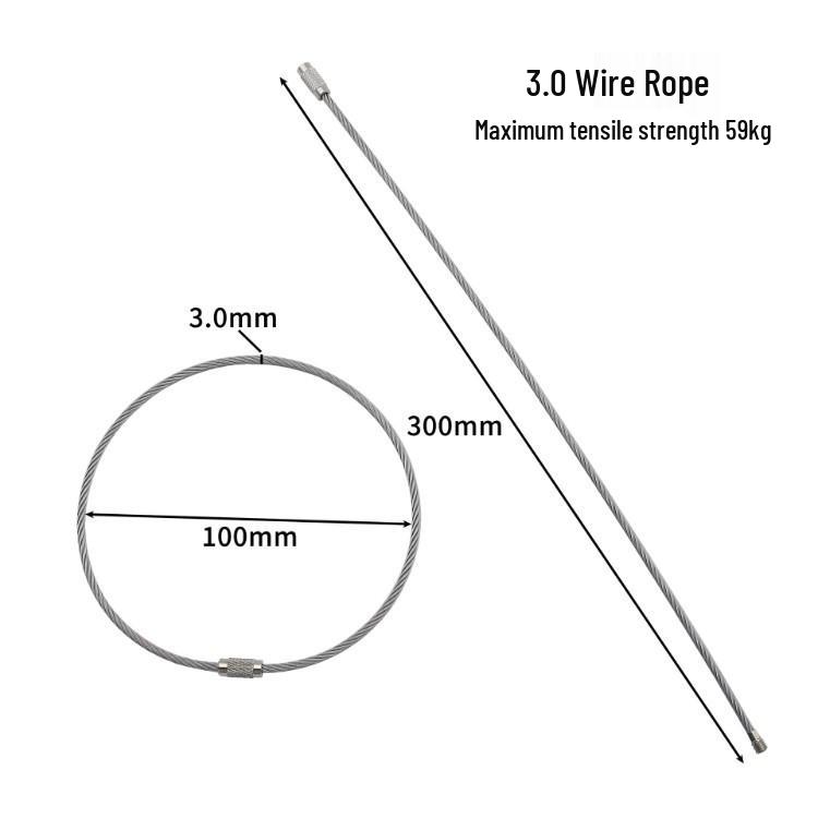 Stainless Steel Wire Key Ring and Loop Buckle