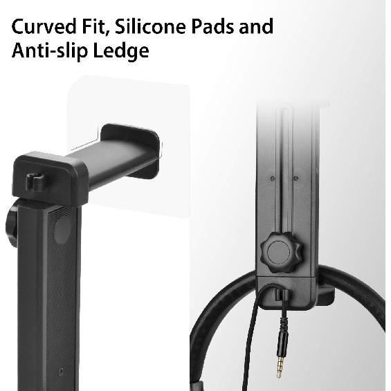 NEETTO HS906 Headphone Stand & Hanger 2 in 1, Above & Under Desk