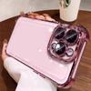 Transparent Bumper Acrylic Phone Case for For Iphone 16 17 Pro 12 13 14 11 15 Pro Max Plus Hard Back Shockproof Silver Button Cover