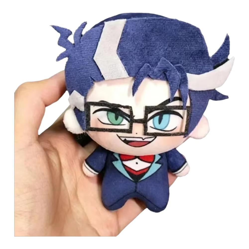 Neue Hazbin Hotel Vincent Whitman Plüschpuppe 10 cm Tasche Plüschtier Schlüsselanhänger Vox Kuschelpuppe Geschenk für Fans zum Geburtstag/Feiertag 10cm beige