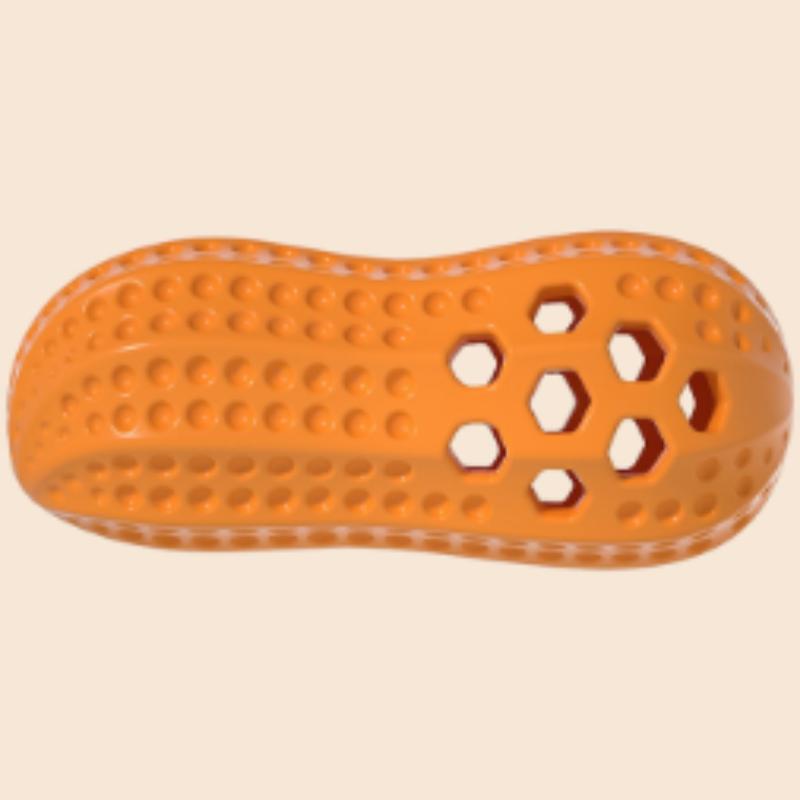 

Pet Treat Dispenser Toy Cookie Shaped Interactive Toy Soft Elastic Flying Disc With Built In Bell For Dogs Cats Fight Boredom помаранчевий