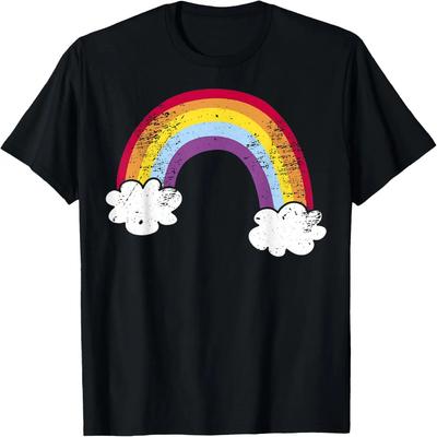 Liebe Regenbogen Geschenk T-Shirt für 80er 90er Nostalgie Retro T-Shirt