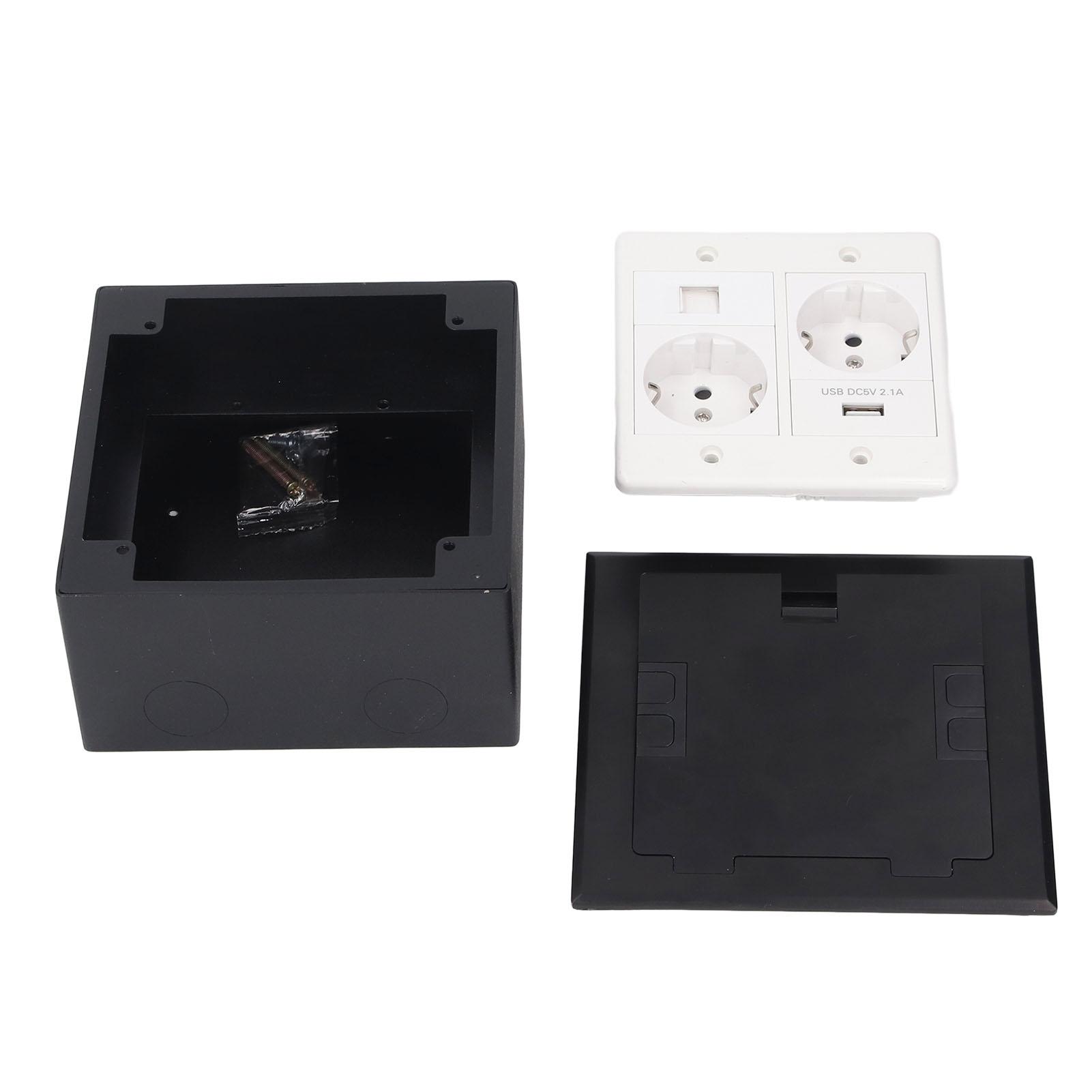 

Підлогова силова розетка USB Мережа 16A 2-контактний отвір Вбудована монтажна коробка для офісу готелю школи