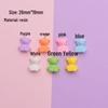 Colorful Frosted Cartoon Bear Pendant Keychain - DIY Resin Jewelry Accessory