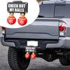 Funny Check Out My Balls Christmas Hitch Cover Novelty 3D Truck Trailer Hitch Cover Shaking Christmas Ball Decoration Gag Gifts for 2 X 2-inch Square