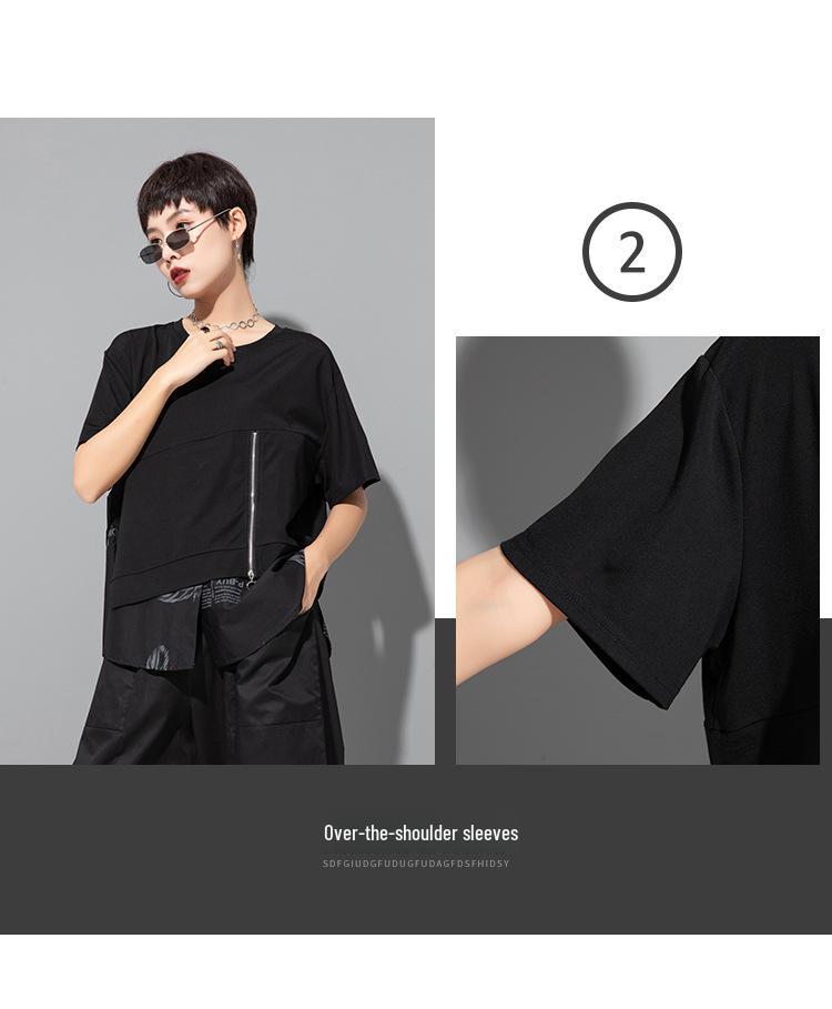 Damen Sommer-T-Shirt mit Digitaldruck und lockerer Passform