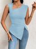 Women's European & American Style Elegant One-Shoulder Slim T-Shirt - Spring/Summer 2026 Collection