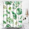 Shower Curtains Green Tropical Plants Bathroom Polyester Waterproof Shower Curtain Leaves Printing Curtains For Bathroom Shower