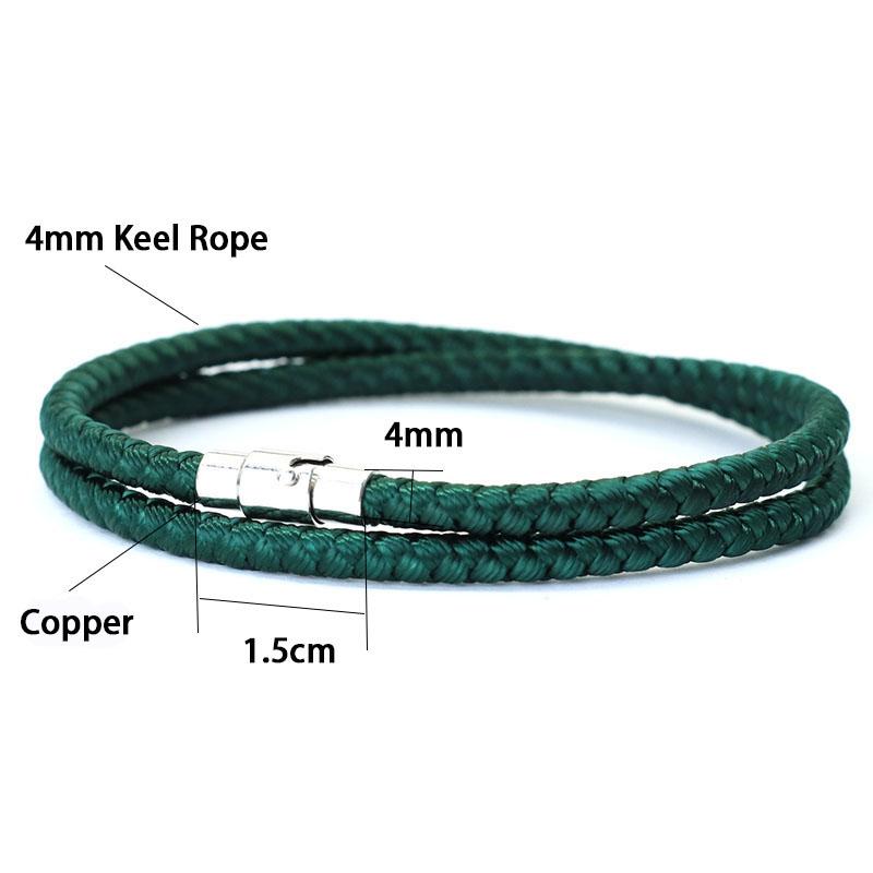 New Minimalist Rope Bracelet For Men Double Safety Buckle Magnetic Braclet Grade A Keel Cord Lucky Red Braslet Gift For Him