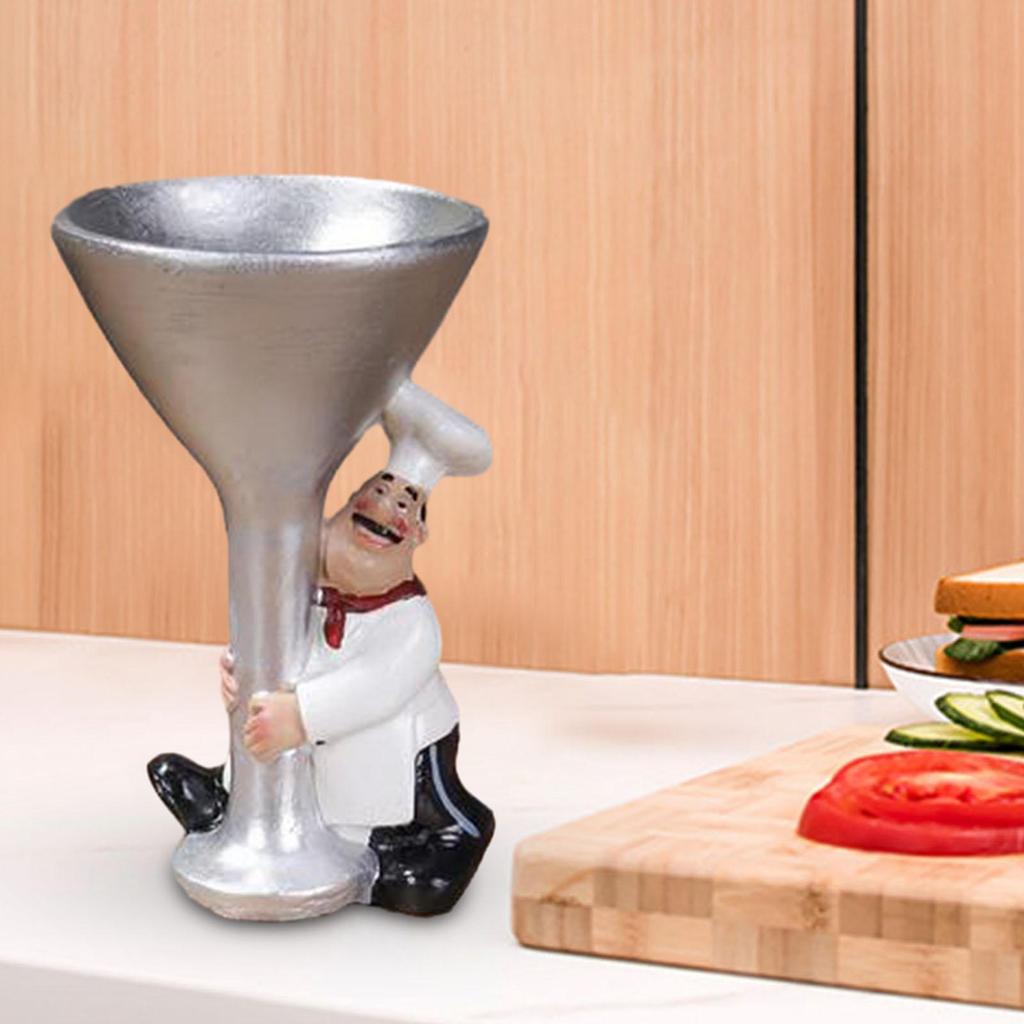 Chef Decor Statue, Chef Figurine, Cute Novelty Cooking Chef Ornament, Chef Sculpture for Tabletop Shop Decor Tabletop