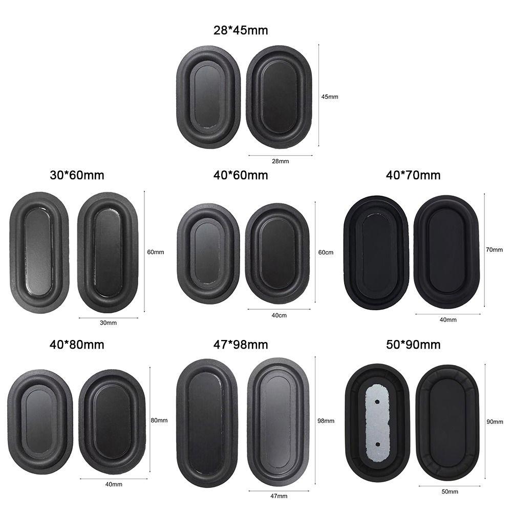2Pcs Oval Shape Bass Diaphragm Black Auxiliary Bass Vibration Plate  Speaker DIY Modification