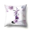 Polyester Pillowcase Home Watercolor Flower Print Pillowcase 26 English Letters Bedside Cushion Cover