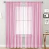 Solid Color Double String Terylene Curtain Sheer Semi-Blackout Thin Window Sheer
