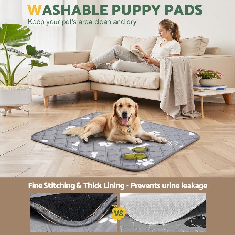 1pcs Dog Pee Pad Reusable Washable Cat Urine Mat Car Seat Floor Sofa Four Layer Waterproof Puppy Cat Training Supplies Multi Purpose Pet Cushion