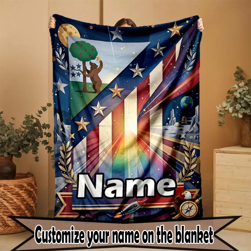 Individualizuotas su vardu Atletico Madrid spaudinio pledas, namų dekoras, miegamasis, sofa, stovyklavimas, svetainės sofa, dovanos gimtadieniui, Kalėdoms