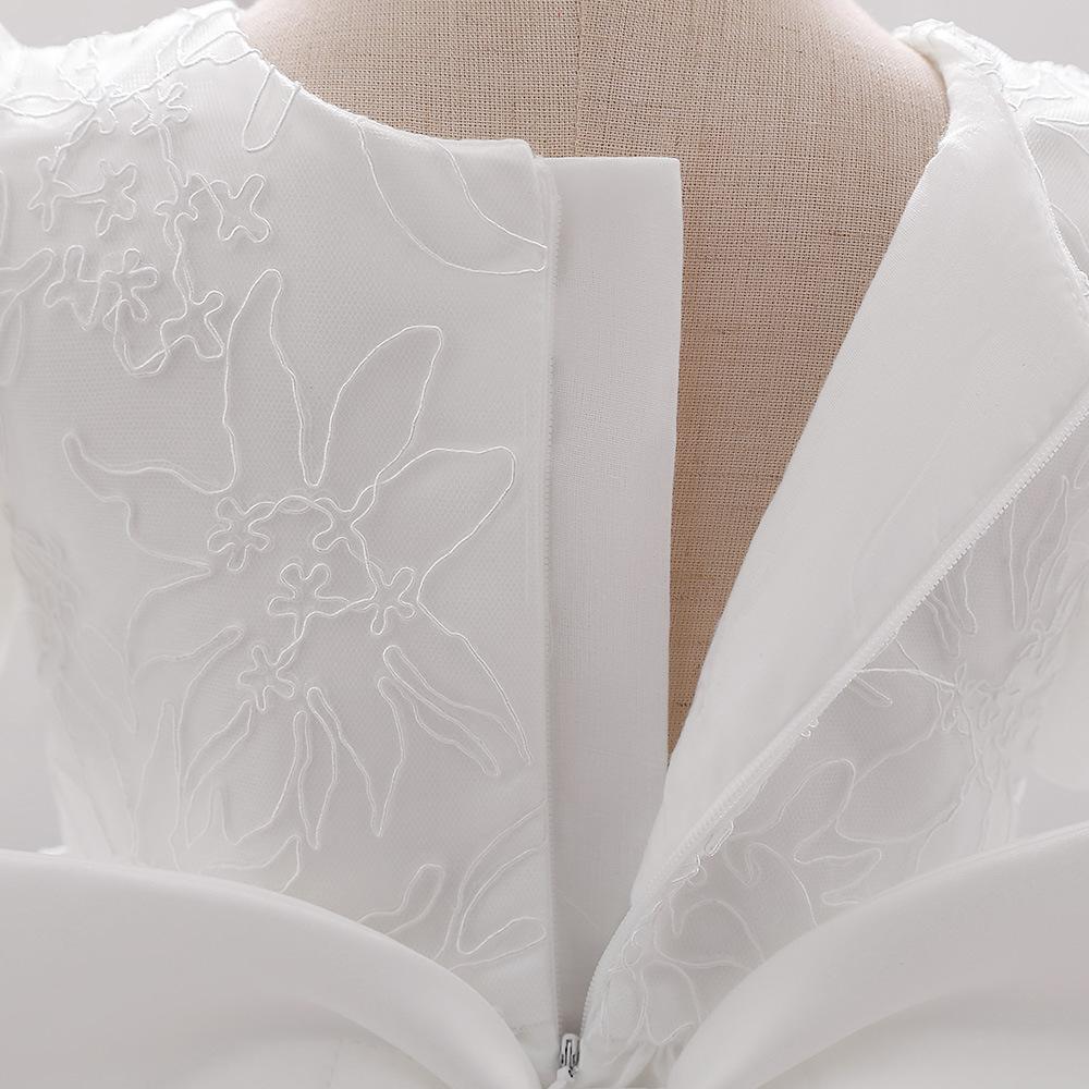 Summer Flower Bow Princess Newborn Kids Dresses for Girls Lace Ball Gown Wedding Bridemaid Prom Party Girl Dress Birthday Child Costume