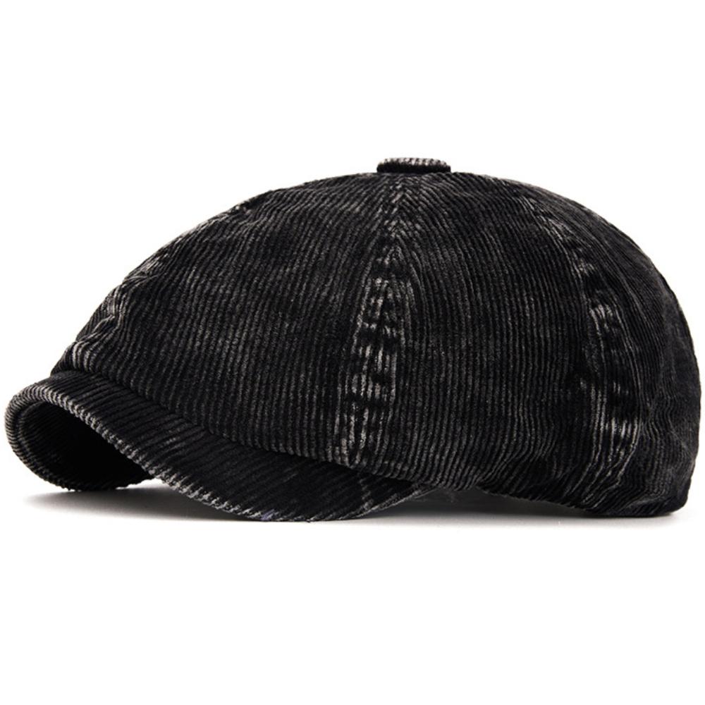 HT4911 Mens Berets Women Corduroy Artist Painter Beret Hat Male Female Adjustable Ivy Flat Cap Autumn Winter Octagonal Beret Cap