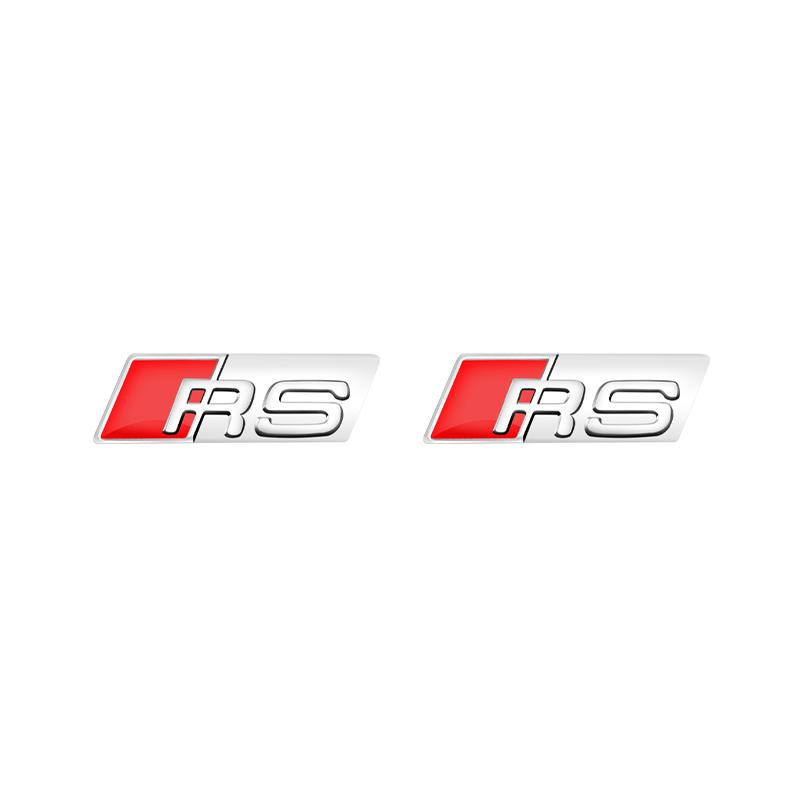 2026 2/5/10Pcs Car RS Sline Badge Steering Wheel Sticker Accessories for S1 Sline C7 A1 Q2 Q3 A4 B7 B8 B9 A3 8P 8V 8L A5 A6 C6 C5 2x