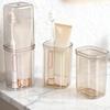 Portable Transparent Toothbrush Travel Case Sturdy Plastic Container for Outdoor Business Vacation 2 Piece Set