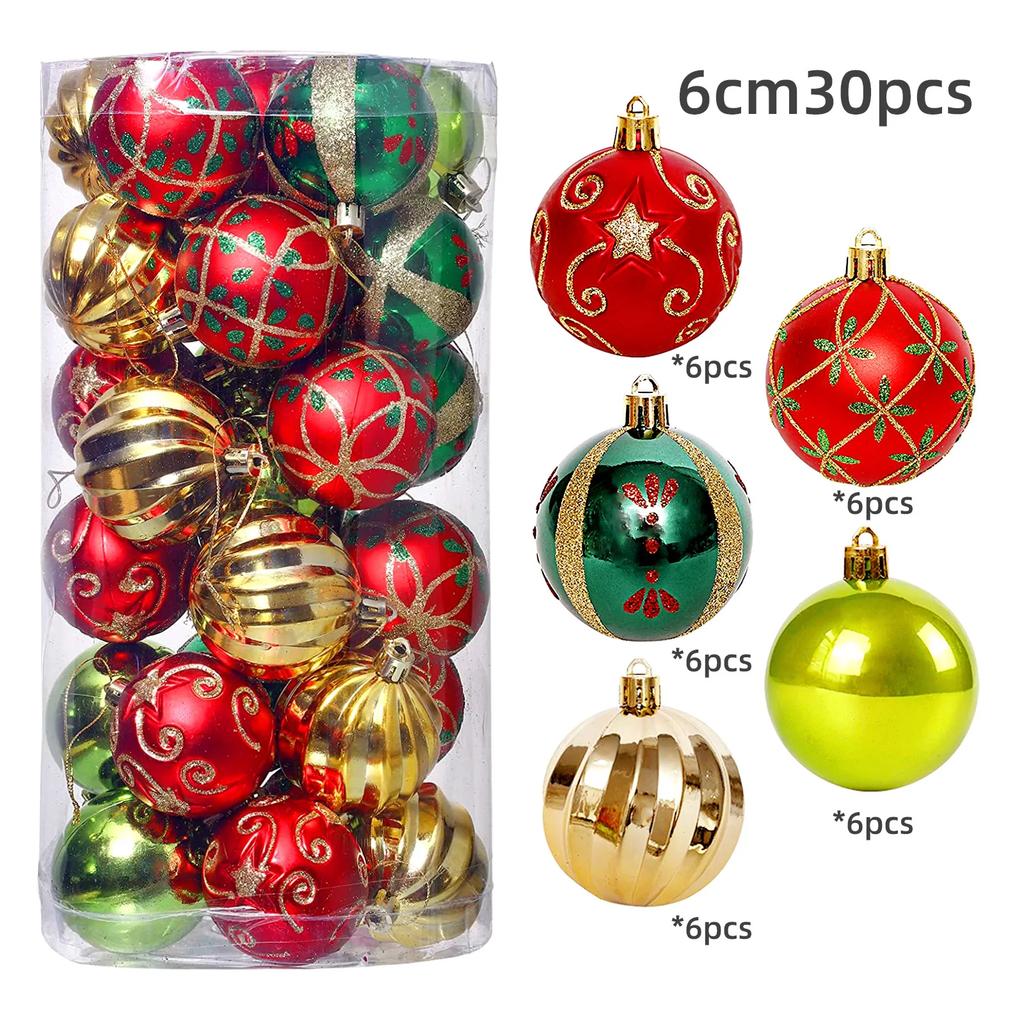 2025 Merry Christmas Balls Ornaments Xmas Tree Ball Hanging Pendant for Navidad New Year Home Party Decoration Festival Supplies