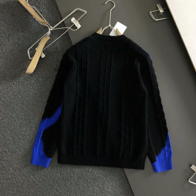 Herbst Winter Mode Rundhals Langarm Kontrastfarbe Pullover Herrenbekleidung Lässig Koreanisch Alleskönner Strick Chic Oberteile