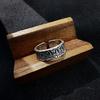 Retro Buddhist Cave Adjustable Open Ring For Men Silver-plated Copper Gothic Punk Edgy  Peaceful Accessories Blessed Gift