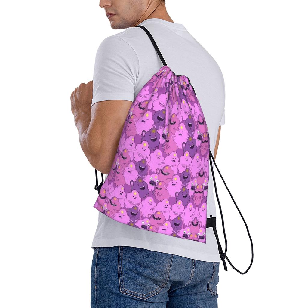 Custom Adventures Anime Times Drawstring Backpack Bags  Lightweight Fantasy Animation Gym Sports Sackpack Sacks for Training