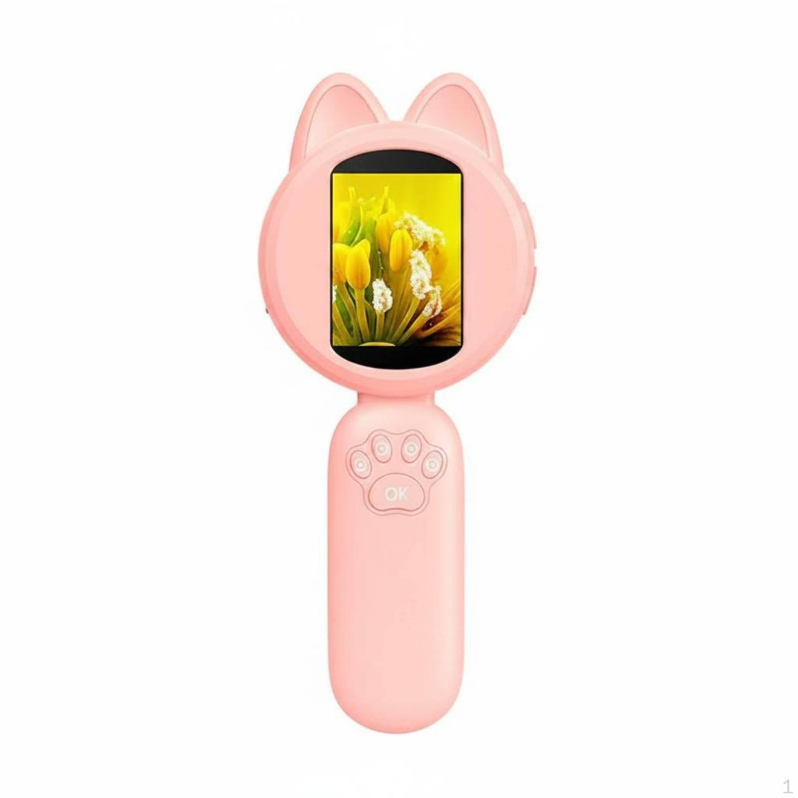 Kids Digital Viewing Tool Easy to Use Handheld 4x Magnification for Children розовый