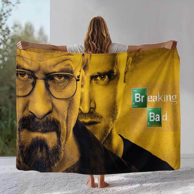 Classic Breaking Bad Walter TV Flannel Blanket,Ultra Soft Warm Plush Throw for Home Bedroom Bed Sofa Cover Office Picnic Gift