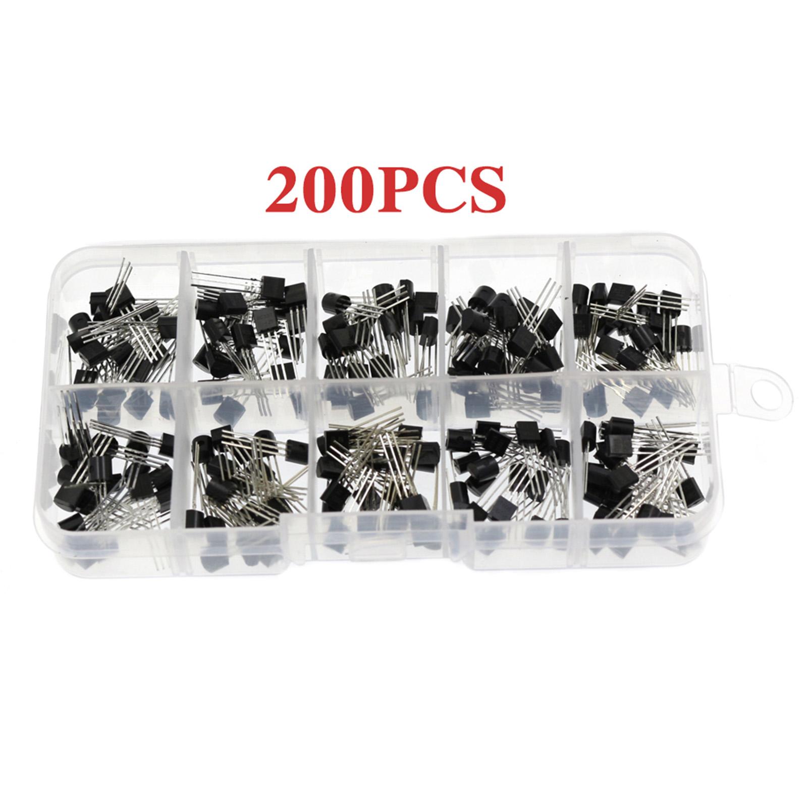 

200/600PCS TO-92 Transistor 15 Types Values Kit Set 2N222/2N3904/2N3906/ 2N5401/2N5551/ A1015/C1815/C945/S8050/ S8550/S9012