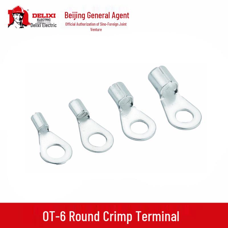 DELIXI OT-6 Tinned Copper Crimp Terminal Lug