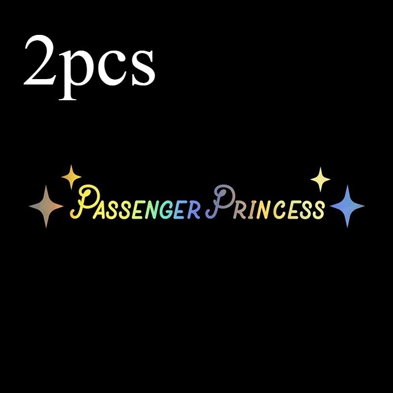 

2PC Auto Interior Accessories Creative Passenger Princess Mirror Car Decal Cute Car Vinyl Funny Art Sticker Decals Decoration разноцветный