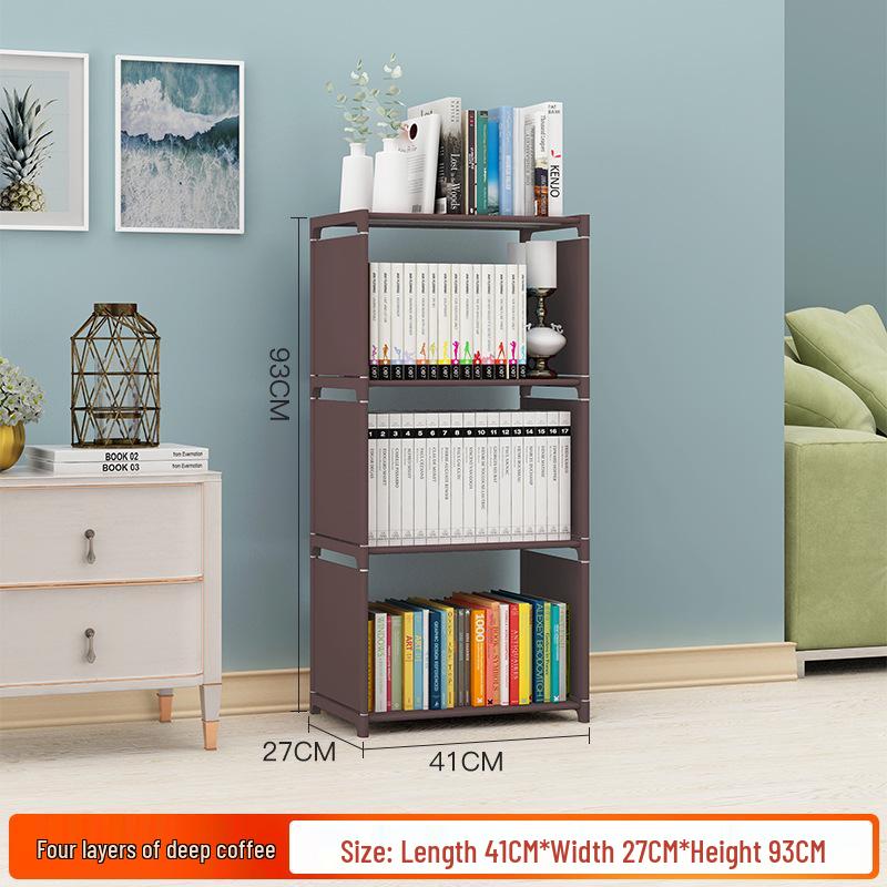 Best-Selling Multi-Layer Bookshelf: Three-Column Steel Pipe Bookcase for Home Storage & Student Organization