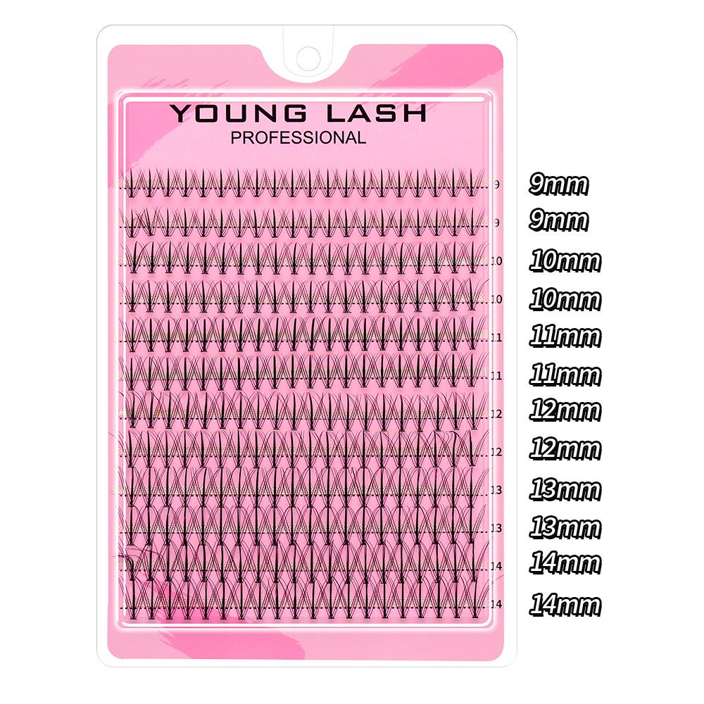 Fishtail Mixed Large Capacity False Eyelashes - Single Cluster Hot Melt Grafting, Segmented Manga Style