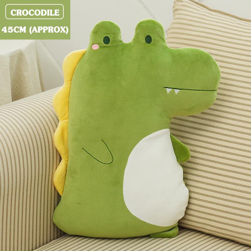 Lifelike Animal Plush Toy Crocodile Cat Chicken Long Neck Goose Piggy Cattle Stuffed Doll for Kids Birthday Gift