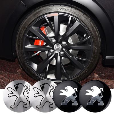 56mm Hliníková nálepka odznaku krytky středového víčka kola pro auto 206 508 2008 5008 107 106 205 301 307 308 3008 207 208 407