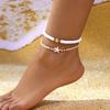 Bohemia Shell Anklet For Women Colorful Rice Beads Handmade Braided Rope Bracelet On Leg Beach Barefoot Sandal Leg Chain Jewelry