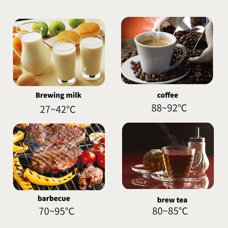 Fast Response Cooking Thermometers with High Accuracy Strong ABS Easy to clean Portable for Kitchen Baking & Grilling