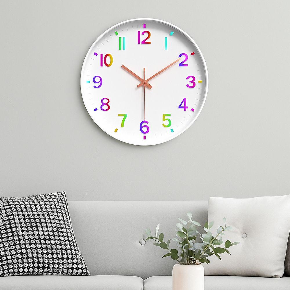 Mute Quartz Clock 12 Inch Silent Wall Clock Fashion Children Clock  Home Office Decorative