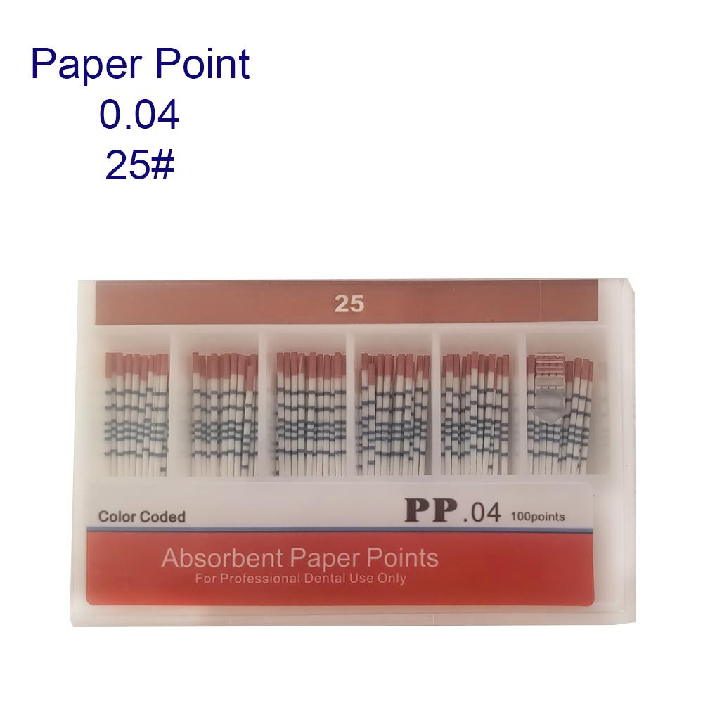 0.02 0.04 0.06 Dental Filling Material Dentist Product Root Canal Endodontic Paper Tips Dental Absorbent Paper Points
