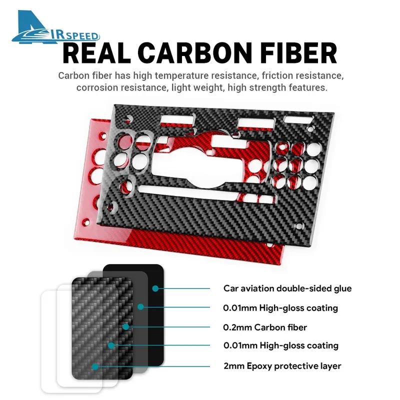 Real Soft Carbon Fiber Sticker For Opel Corsa 2007 2008 2009 2010 2011 2012 2013 2014 LHD Car Central Control CD Button Panel