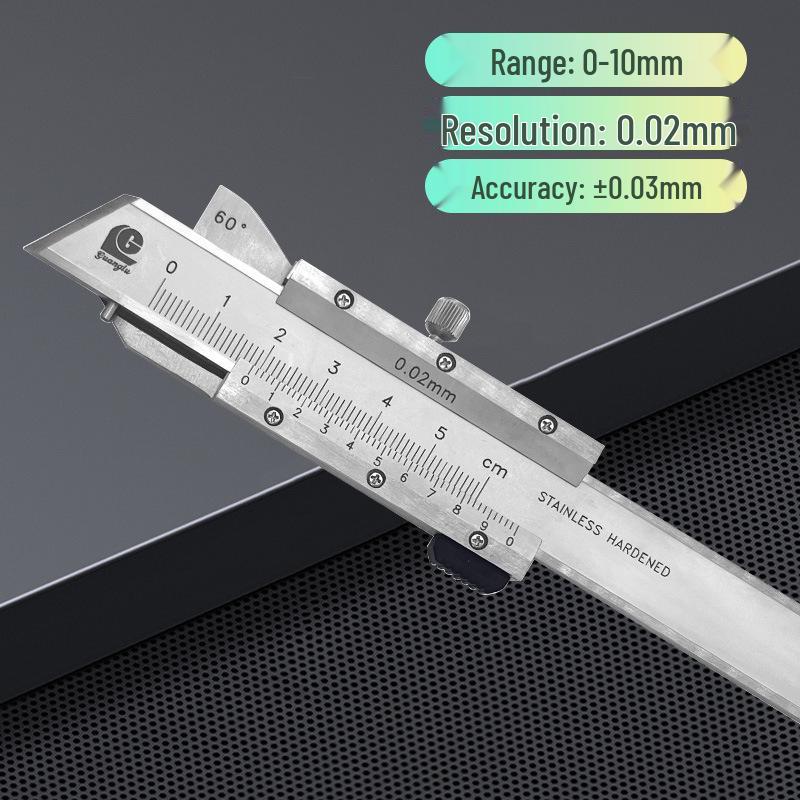 Guanglu Stainless Steel Digital Vernier Chamfer Caliper, 0-10mm, 30°/45°/60° Portable Chamfer Gauge