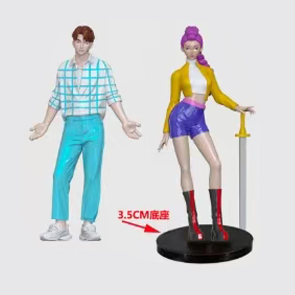 Anime Dämonenjäger Dämonenjäger Rumi Mira Zoey Tiger Spielzeug Schreibtischdekoration Statuen Schmuckstück Kind Weihnachtsgeschenke