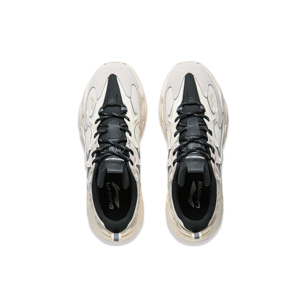 New LiNing Qianxing Strategy 2.0 CF Tracing Anti-Slip Wear-Resistant Low-Top Casual Shoes Women's White Silver AGLT168-2