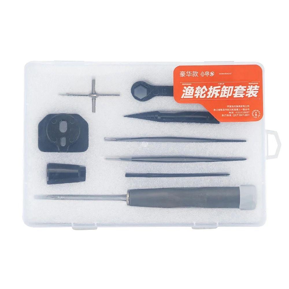1Set Nut Wrench Screwdriver Fishing Wheel Removal Kit Wheel Maintenance Alloy Water Drop Reel Maintenance Kit DIY